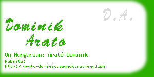 dominik arato business card